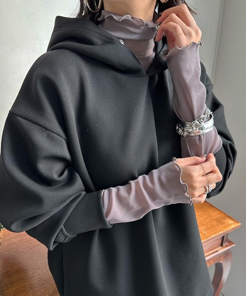 DouDou（ドゥドゥ）の「シアータートル（Tシャツ/カットソー・レディース・ブラック/オフホワイト/グリーン/グレー/ホワイト・FREE）」の4枚目の写真