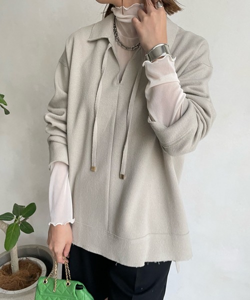 DouDou（ドゥドゥ）の「シアータートル（Tシャツ/カットソー・レディース・ブラック/オフホワイト/グリーン/グレー/ホワイト・FREE）」の2枚目の写真