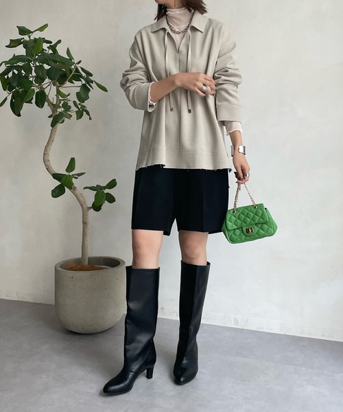 DouDou（ドゥドゥ）の「シアータートル（Tシャツ/カットソー・レディース・ブラック/オフホワイト/グリーン/グレー/ホワイト・FREE）」の20枚目の写真