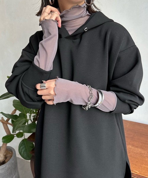 DouDou（ドゥドゥ）の「シアータートル（Tシャツ/カットソー・レディース・ブラック/オフホワイト/グリーン/グレー/ホワイト・FREE）」の9枚目の写真