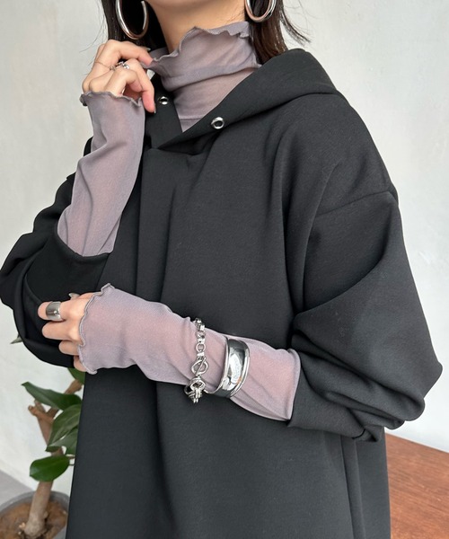 DouDou（ドゥドゥ）の「シアータートル（Tシャツ/カットソー・レディース・ブラック/オフホワイト/グリーン/グレー/ホワイト・FREE）」の8枚目の写真