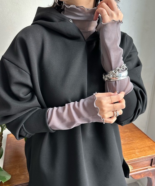 DouDou（ドゥドゥ）の「シアータートル（Tシャツ/カットソー・レディース・ブラック/オフホワイト/グリーン/グレー/ホワイト・FREE）」の7枚目の写真