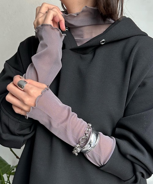 DouDou（ドゥドゥ）の「シアータートル（Tシャツ/カットソー・レディース・ブラック/オフホワイト/グリーン/グレー/ホワイト・FREE）」の6枚目の写真