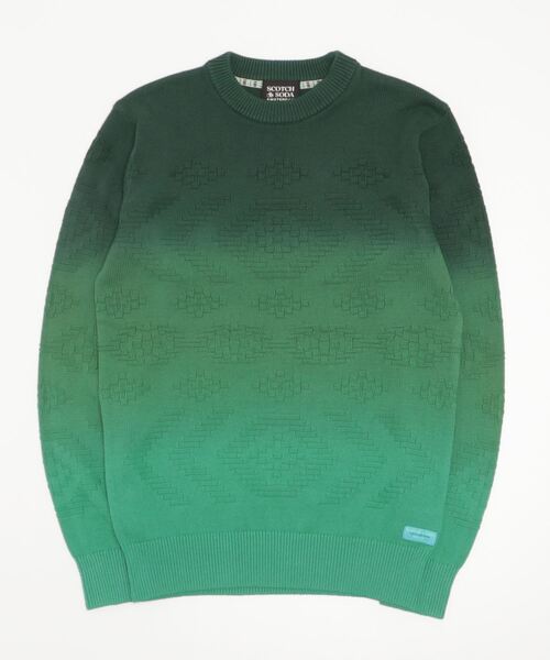 SCOTCH&SODA（スコッチアンドソーダ）の「オーガニックコットン ジャカード セーター【168496】（ニット/セーター・メンズ・ブルー系その他/グリーン系その他・MEDIUM/LARGE/SMALL）」の14枚目の写真