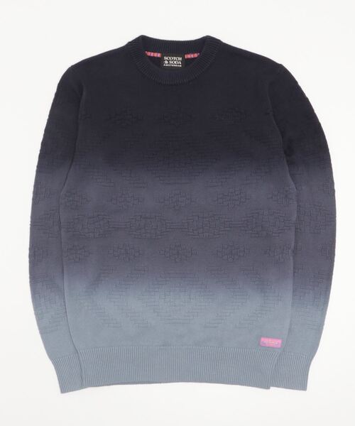 SCOTCH&SODA（スコッチアンドソーダ）の「オーガニックコットン ジャカード セーター【168496】（ニット/セーター・メンズ・ブルー系その他/グリーン系その他・MEDIUM/LARGE/SMALL）」の13枚目の写真