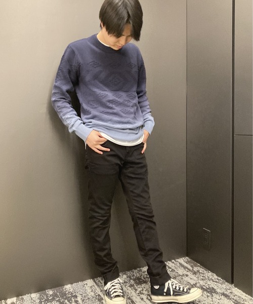 SCOTCH&SODA（スコッチアンドソーダ）の「オーガニックコットン ジャカード セーター【168496】（ニット/セーター・メンズ・ブルー系その他/グリーン系その他・MEDIUM/LARGE/SMALL）」の16枚目の写真