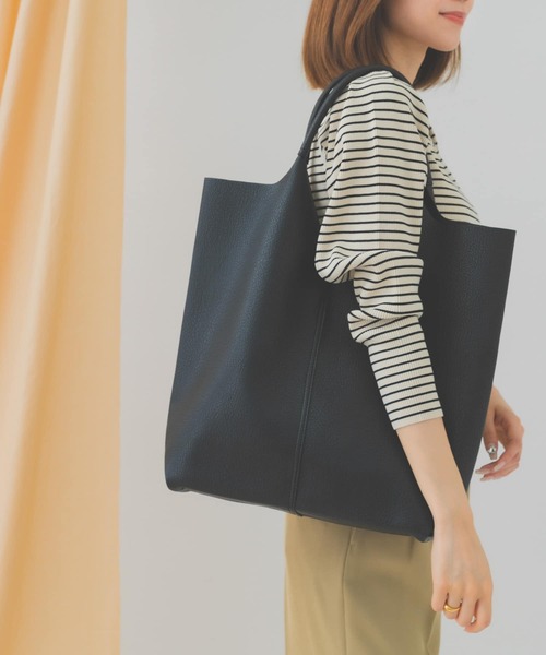 RODE SKO（ロデスコ）の「レザーライクトートバッグ（トートバッグ・レディース・カーキ/シルバー/ゴールド/グレー系その他/アイボリー/ブラック・ONE）」の9枚目の写真