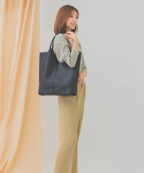 RODE SKO（ロデスコ）の「レザーライクトートバッグ（トートバッグ・レディース・カーキ/シルバー/ゴールド/グレー系その他/アイボリー/ブラック・ONE）」の16枚目の写真