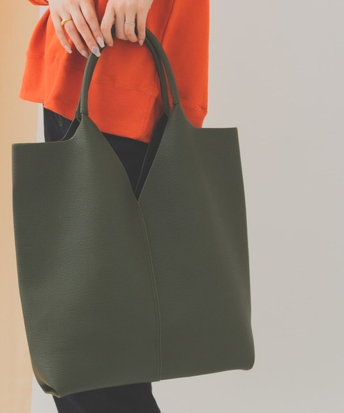 RODE SKO（ロデスコ）の「レザーライクトートバッグ（トートバッグ・レディース・カーキ/シルバー/ゴールド/グレー系その他/アイボリー/ブラック・ONE）」の17枚目の写真