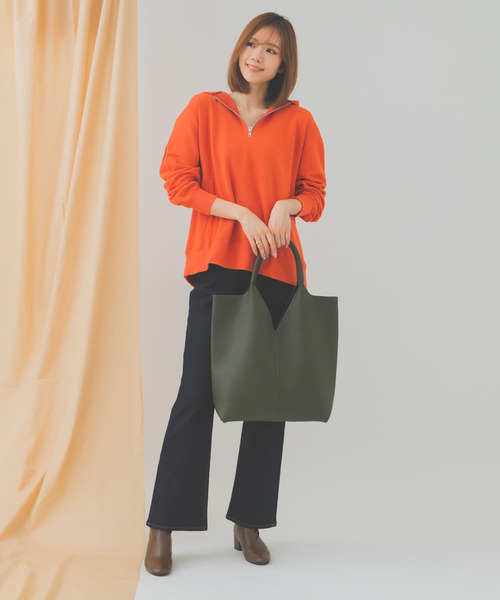 RODE SKO（ロデスコ）の「レザーライクトートバッグ（トートバッグ・レディース・カーキ/シルバー/ゴールド/グレー系その他/アイボリー/ブラック・ONE）」の20枚目の写真