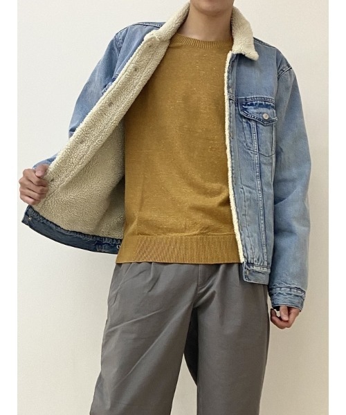 GAP(ギャップ)の「ウォッシュウェル ボア アイコン デニムジャケット(デニムジャケット・メンズ・ライトインディゴブルー・XS/M/XL/S/L)」の10枚目の写真