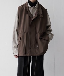 INTER FACTORY | ファッションインフルエンサー yuuki - High neck military vest / ハイネックミリタリーベスト　made in INTER FACTORY(ベスト)
