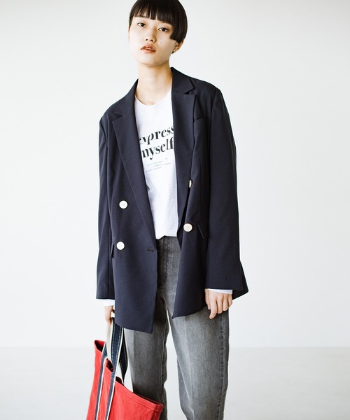 haco!（ハコ）の「自分らしさを出す一歩！コーデも気分も盛り上げて　落ち着きすぎずに大人っぽく見せるオリジナルロゴTシャツby who made me（Tシャツ/カットソー・レディース・オフホワイト/杢グレー・SMALL/MEDIUM/LARGE/X-LARGE）」の11枚目の写真