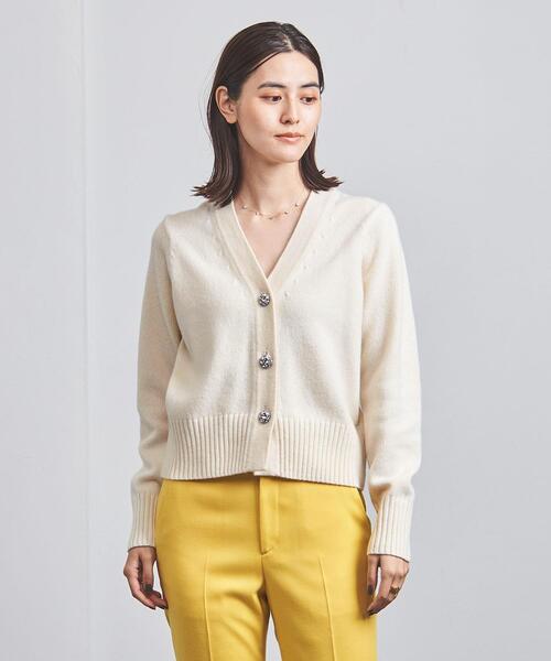 UNITED ARROWS（ユナイテッドアローズ）の「W/CA ビジュー カーディガン（カーディガン/ボレロ・レディース・ライトグレー/ネイビー/オフホワイト・FREE）」の14枚目の写真