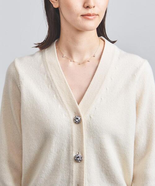 UNITED ARROWS（ユナイテッドアローズ）の「W/CA ビジュー カーディガン（カーディガン/ボレロ・レディース・ライトグレー/ネイビー/オフホワイト・FREE）」の8枚目の写真