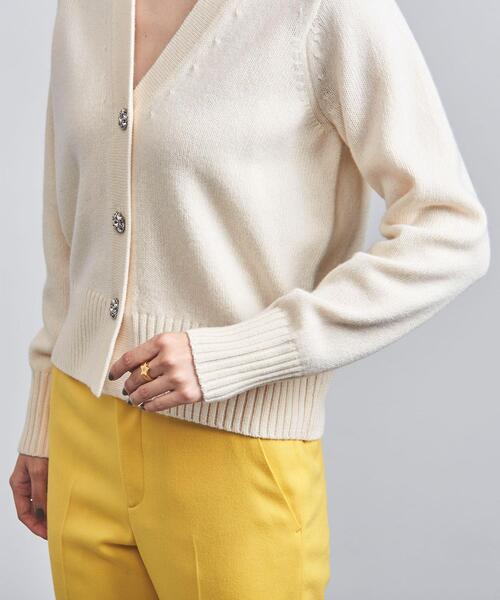 UNITED ARROWS（ユナイテッドアローズ）の「W/CA ビジュー カーディガン（カーディガン/ボレロ・レディース・ライトグレー/ネイビー/オフホワイト・FREE）」の12枚目の写真