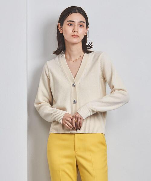 UNITED ARROWS（ユナイテッドアローズ）の「W/CA ビジュー カーディガン（カーディガン/ボレロ・レディース・ライトグレー/ネイビー/オフホワイト・FREE）」の7枚目の写真