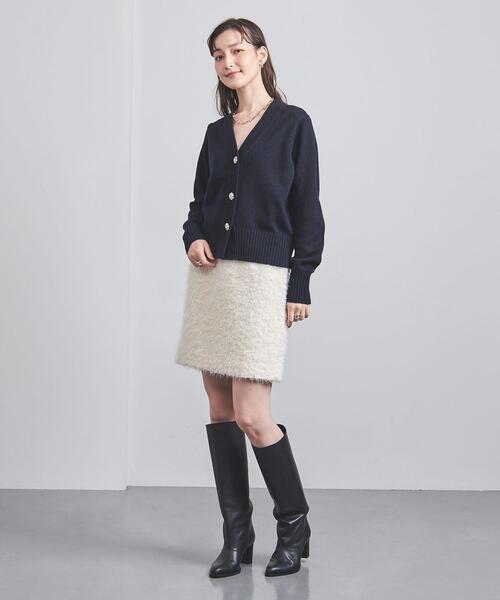 UNITED ARROWS（ユナイテッドアローズ）の「W/CA ビジュー カーディガン（カーディガン/ボレロ・レディース・ライトグレー/ネイビー/オフホワイト・FREE）」の13枚目の写真