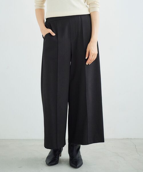 le.coeur blanc(ルクールブラン)の「ウールライクワイドクロップドパンツ(スラックス・レディース・グレイッシュベージュ/ピンク系その他/ダークグリーン/ブラック/ブルー・36/38)」の14枚目の写真