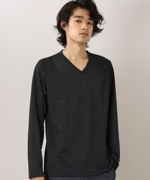 TAKA-Q（タカキュー）の「タカキューメンズ/TAKA-Q:MEN メランジポンチ Vネック長袖Tシャツ（Tシャツ/カットソー・メンズ）」