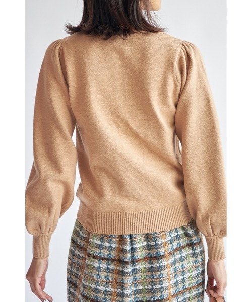 &. NOSTALGIA（アンドドットノスタルジア）の「パールボタンカーディガン（カーディガン/ボレロ・レディース・アイボリー/ブラック/レッド/キャメル・FREE）」の10枚目の写真