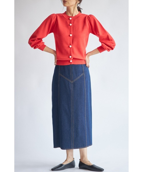 &. NOSTALGIA（アンドドットノスタルジア）の「パールボタンカーディガン（カーディガン/ボレロ・レディース・アイボリー/ブラック/レッド/キャメル・FREE）」の11枚目の写真