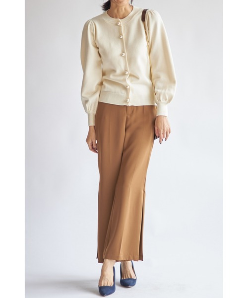 &. NOSTALGIA（アンドドットノスタルジア）の「パールボタンカーディガン（カーディガン/ボレロ・レディース・アイボリー/ブラック/レッド/キャメル・FREE）」の14枚目の写真