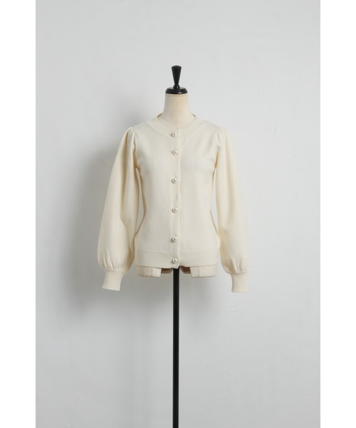 &. NOSTALGIA（アンドドットノスタルジア）の「パールボタンカーディガン（カーディガン/ボレロ・レディース・アイボリー/ブラック/レッド/キャメル・FREE）」の16枚目の写真