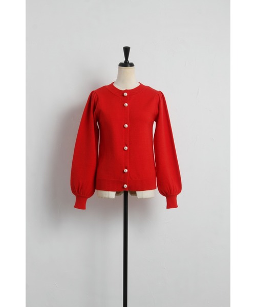 &. NOSTALGIA（アンドドットノスタルジア）の「パールボタンカーディガン（カーディガン/ボレロ・レディース・アイボリー/ブラック/レッド/キャメル・FREE）」の17枚目の写真