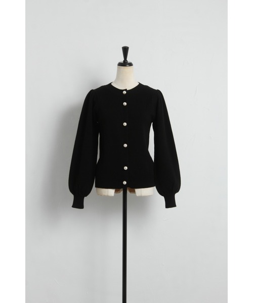 &. NOSTALGIA（アンドドットノスタルジア）の「パールボタンカーディガン（カーディガン/ボレロ・レディース・アイボリー/ブラック/レッド/キャメル・FREE）」の18枚目の写真