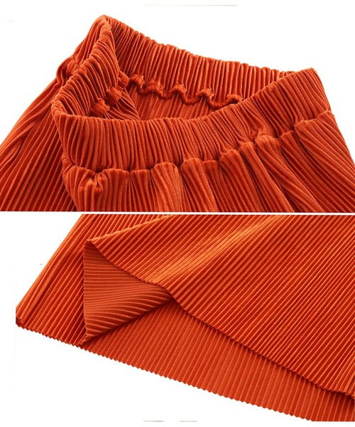 ANAP（アナップ）の「起毛プリーツロングスカート（スカート・レディース・アイボリー/ブラック/オレンジ・FREE）」の8枚目の写真