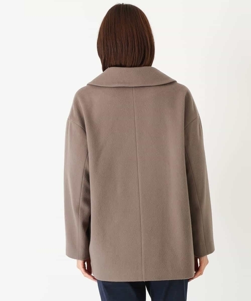 MK MICHEL KLEIN(エムケーミッシェルクラン)の「Super100sウールPコート(ピーコート・レディース・ライトグレー/ブラック/ピンク/モカ・38)」の10枚目の写真