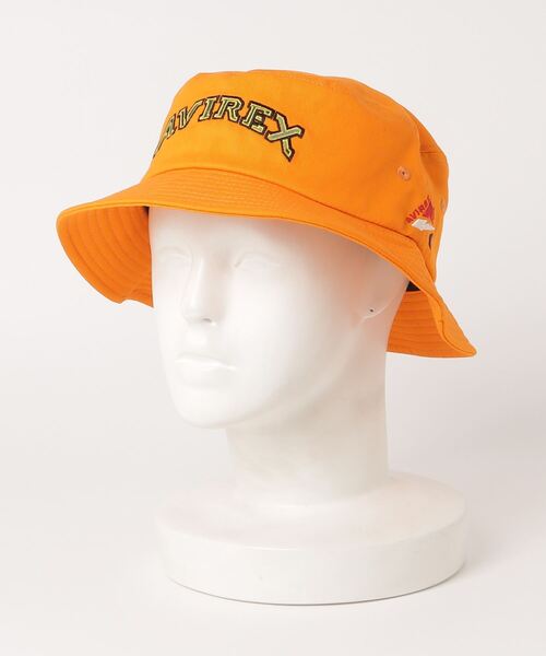 AVIREX（アヴィレックス）の「Ａ-STAR LOGO BUCKET HAT / Ａスター ロゴ バケット ハット / AVIREX / アヴィレックス（ハット・メンズ・ホワイト系2/オレンジ/ブラック・F）」の3枚目の写真