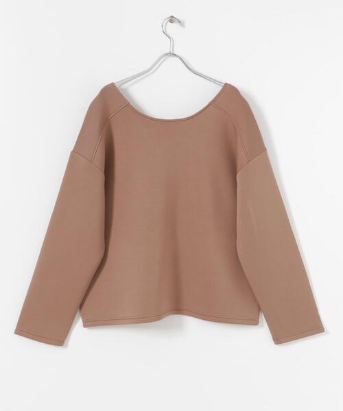 ITEMS URBANRESEARCH（アイテムズ アーバンリサーチ）の「ダンボールVネックプルオーバー（Tシャツ/カットソー・レディース・チャコールグレー/モカ/ベージュ・FREE）」の22枚目の写真