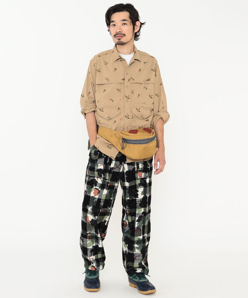 BEAMS PLUS（ビームスプラス）の「BEAMS PLUS / ウール チェック カモフラージュプリント ブッシュパンツ（その他パンツ・メンズ・ホワイト/レッド・SMALL/MEDIUM/LARGE/X-LARGE）」の18枚目の写真