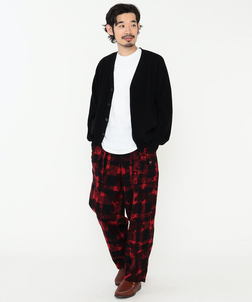 BEAMS PLUS（ビームスプラス）の「BEAMS PLUS / ウール チェック カモフラージュプリント ブッシュパンツ（その他パンツ・メンズ・ホワイト/レッド・SMALL/MEDIUM/LARGE/X-LARGE）」の8枚目の写真