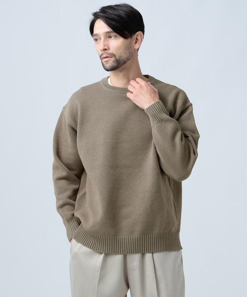 BAYFLOW（ベイフロー）の「MVSテンジクニットプルオーバー（ニット/セーター・メンズ・ブラック/レッド/モカ/ベージュ/ネイビー・MEDIUM/LARGE）」の3枚目の写真