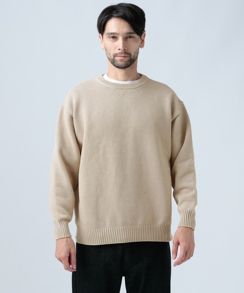 BAYFLOW（ベイフロー）の「MVSテンジクニットプルオーバー（ニット/セーター・メンズ・ブラック/レッド/モカ/ベージュ/ネイビー・MEDIUM/LARGE）」の7枚目の写真