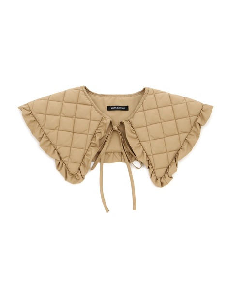 NATURAL BEAUTY BASIC（ナチュラルビューティーベーシック）の「キルティングつけ衿（付け襟・レディース・ベージュ/ブラック・ﾌﾘ-）」の6枚目の写真