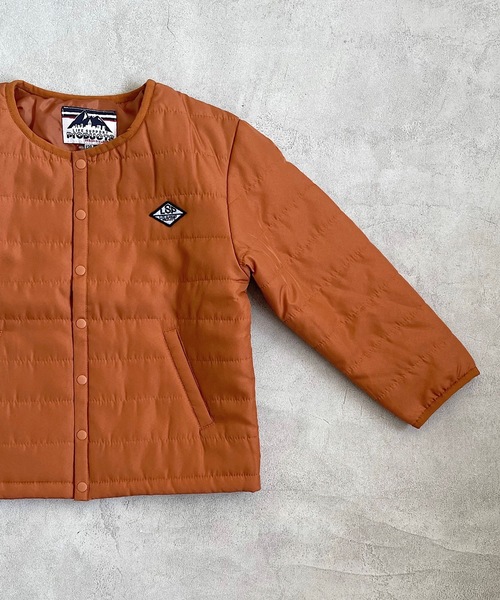 Life Support Products(ライフサポートプロダクツ)の「ノーカラーキルトジャケット(80~150cm)(ノーカラージャケット・キッズ・ブラウン/オレンジ/ブルー/ブラック/マスタード/グリーン・80/90/95/100/110/120/130/140/150)」の11枚目の写真