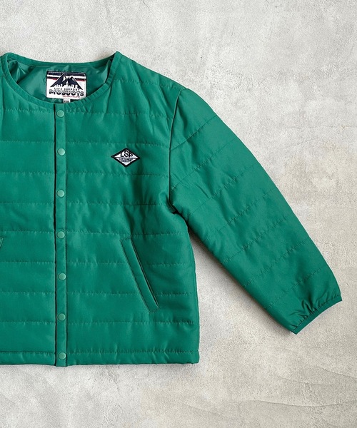 Life Support Products(ライフサポートプロダクツ)の「ノーカラーキルトジャケット(80~150cm)(ノーカラージャケット・キッズ・ブラウン/オレンジ/ブルー/ブラック/マスタード/グリーン・80/90/95/100/110/120/130/140/150)」の8枚目の写真