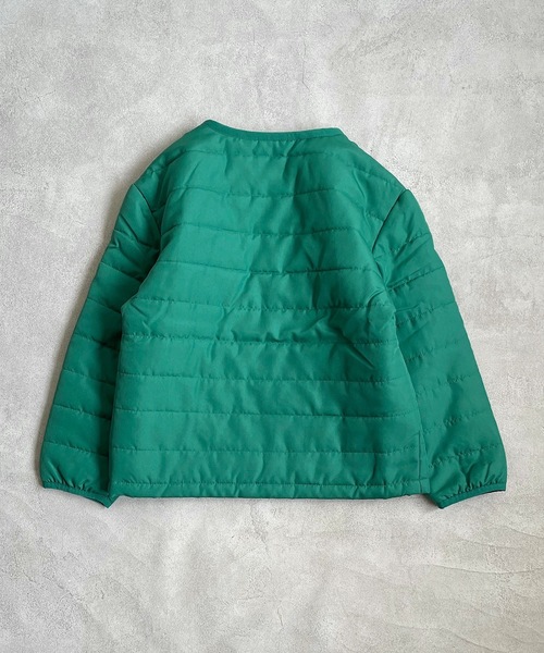 Life Support Products(ライフサポートプロダクツ)の「ノーカラーキルトジャケット(80~150cm)(ノーカラージャケット・キッズ・ブラウン/オレンジ/ブルー/ブラック/マスタード/グリーン・80/90/95/100/110/120/130/140/150)」の10枚目の写真