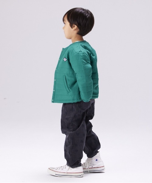 Life Support Products(ライフサポートプロダクツ)の「ノーカラーキルトジャケット(80~150cm)(ノーカラージャケット・キッズ・ブラウン/オレンジ/ブルー/ブラック/マスタード/グリーン・80/90/95/100/110/120/130/140/150)」の16枚目の写真