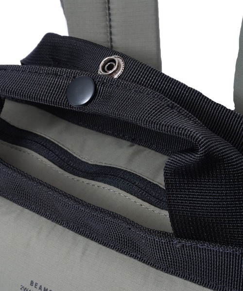 BEAMS DESIGN(ビームス デザイン)の「BEAMS DESIGN (ビームスデザイン) RIPSTOP TOWN2WAY バッグパック(バックパック/リュック・メンズ・カーキ/ブラウン/ブラック・FREE)」の13枚目の写真