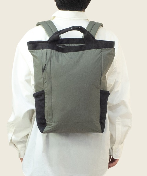 BEAMS DESIGN(ビームス デザイン)の「BEAMS DESIGN (ビームスデザイン) RIPSTOP TOWN2WAY バッグパック(バックパック/リュック・メンズ・カーキ/ブラウン/ブラック・FREE)」の16枚目の写真