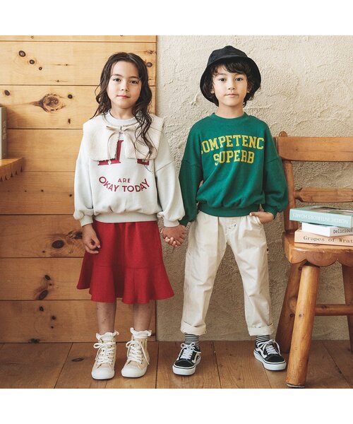 BREEZE（ブリーズ）の「カレッジトレーナー（スウェット・キッズ・レインボー/マスタード/レッド/オレンジ/グリーン/ネイビー/ライトグレー/ミント/キャメル/チャコール・130/140/80/110/120/100/90）」の19枚目の写真