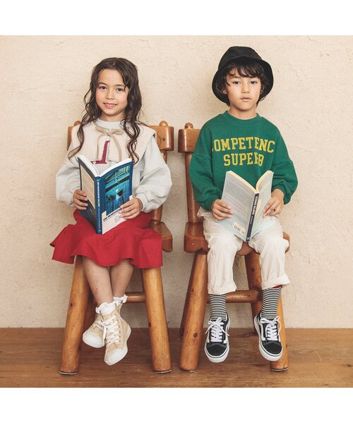 BREEZE（ブリーズ）の「カレッジトレーナー（スウェット・キッズ・レインボー/マスタード/レッド/オレンジ/グリーン/ネイビー/ライトグレー/ミント/キャメル/チャコール・130/140/80/110/120/100/90）」の20枚目の写真