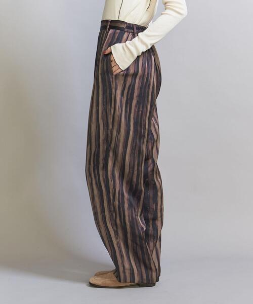 BEAUTY&YOUTH UNITED ARROWS（ビューティーアンドユースユナイテッドアローズ）の「マットサテン ハンドストライプ バックゴム パンツ -ウォッシャブル-（その他パンツ・レディース・コバルトブルー/ダークブラウン・S/M）」の4枚目の写真