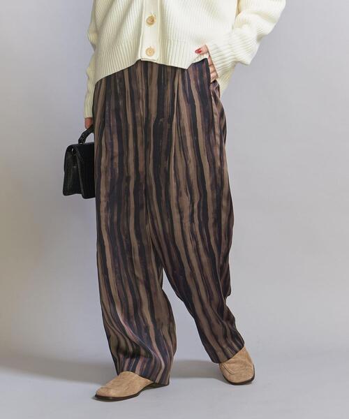 BEAUTY&YOUTH UNITED ARROWS（ビューティーアンドユースユナイテッドアローズ）の「マットサテン ハンドストライプ バックゴム パンツ -ウォッシャブル-（その他パンツ・レディース・コバルトブルー/ダークブラウン・S/M）」の6枚目の写真