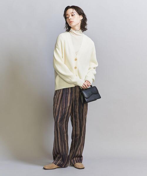 BEAUTY&YOUTH UNITED ARROWS（ビューティーアンドユースユナイテッドアローズ）の「マットサテン ハンドストライプ バックゴム パンツ -ウォッシャブル-（その他パンツ・レディース・コバルトブルー/ダークブラウン・S/M）」の8枚目の写真